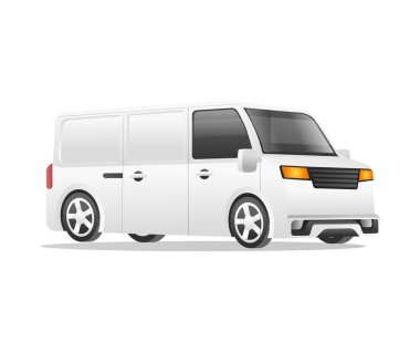 Flat isometric concept 3d illustration of a car for delivery of goods
