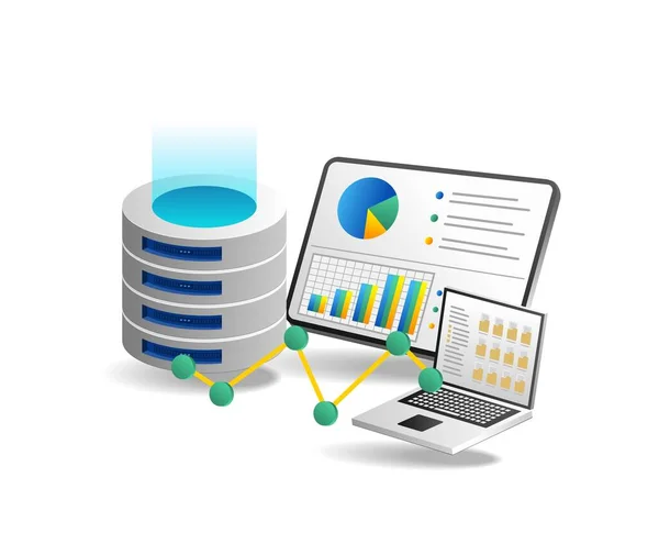 Conceito Data Center Com Design Ícone Ilustração Vetorial Eps Gráfico — Vetor de Stock