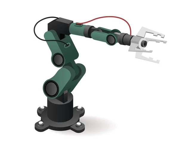 Technologie Bras Robotique Usine Outils Avec Illustration Isométrique Concept Intelligence — Image vectorielle