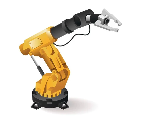 Τεχνολογία Εργαλείο Ρομποτικό Βραχίονα Σφιγκτήρα Βιομηχανία Συσκευασίας Τεχνητή Νοημοσύνη — Διανυσματικό Αρχείο
