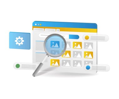 Veri güvenliği uyarı penceresi izometrik illüstrasyon