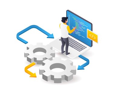 Programcılar teknolojik veriler üzerinde sistem işlemleri gerçekleştiriyorlar