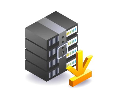 Büyük miktarda veri depolamak için sunucu rafı
