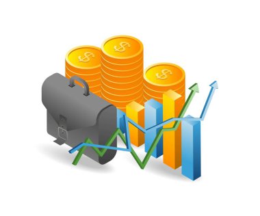 temalı finansal büyüme iş konsepti çizimi