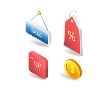 Temalı e-ticaret satışları ve satın alma ödemeleri konsepti çizimi