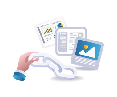 teknoloji web uygulama sayfası bağlantı illüstrasyon kavramı