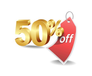 Alışveriş indirimi etiketi sembolü tasviri