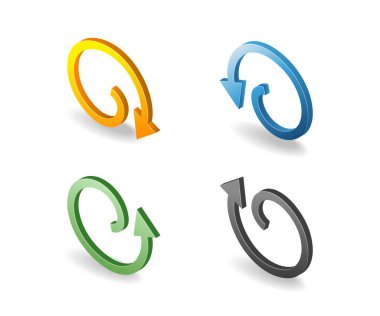 Bir bohça temalı dönen ok sembolünün canlandırması