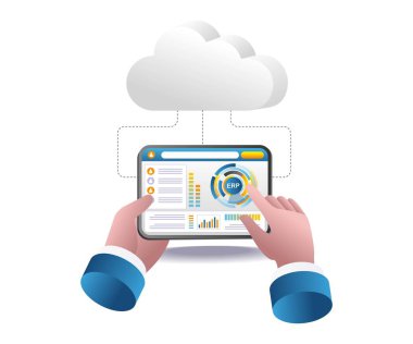 veri yönetimi ve bulut sunucu denetimi illüstrasyonu