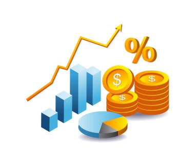 kurumsal iş ve mali yönetim illüstrasyonu