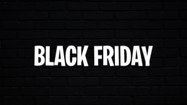 黒い壁の背景と黒の金曜日のためのアニメーションと黒の金曜日のスーパーセール — ストック動画