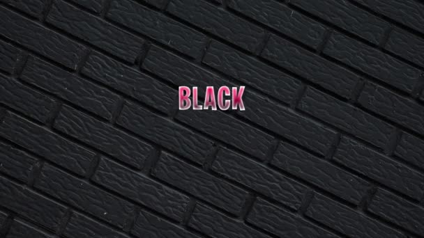 Black Friday Sale Black Wall Background Black Friday — Stock Video