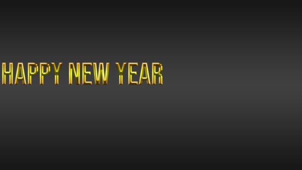 Mutlu Yıllar Mutlu Noeller Yeni Yıl Için Siyah Arkaplan Mutlu — Stok video