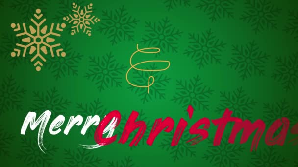Feliz Navidad Con Árbol Navidad Fuegos Artificiales Para Feliz Día — Vídeos de Stock