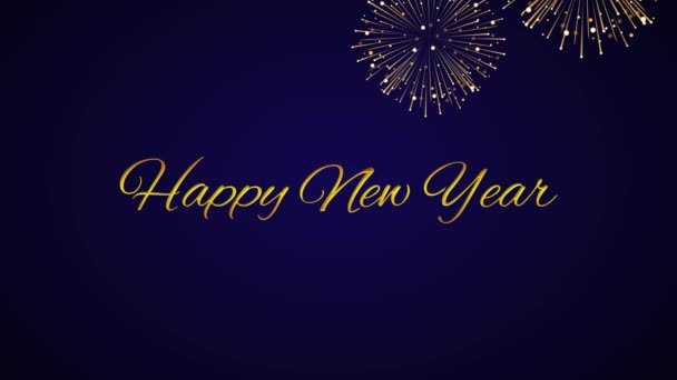 Feliz Ano Novo Com Fundo Fogos Artifício Para Ano Novo — Vídeo de Stock