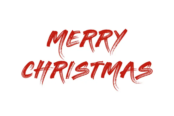 Feliz Natal Texto Vermelho Cartão Saudação Feliz Natal Design Com — Fotografia de Stock