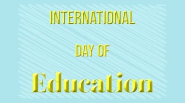  Uluslararası Eğitim Günü için kitaplarla uluslararası eğitim günü.