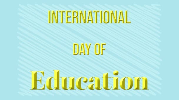 Kansainvälinen Koulutuspäivä Kirjojen Kanssa Kansainvälisenä Koulutuspäivänä — kuvapankkivideo