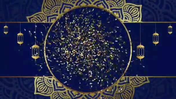Ramzan Mubarak Mit Ramzan Textur Hintergrund Für Ramadan Kareem Ramadan — Stockvideo