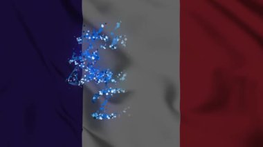 Bastille Günü için Bastille bayrağı arkaplanıyla mutlu Bastille günleri..