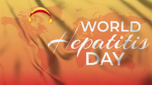 Día Mundial Hepatitis Con Fondo Animación Para Hepatitis Day — Vídeo de stock