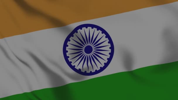 День Независимости Индии Индийским Флагом Счастливого Дня Независимости Индии День — стоковое видео