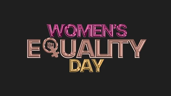 women\'s equality day golden text on black background for womens equality day. (womens equality day).