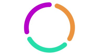 Ulusal İspanyol Mirası Ay girişi ve çıkışı Beyaz arka plan üzerinde hareket eden bir daire şeklinde metin animasyonu. 