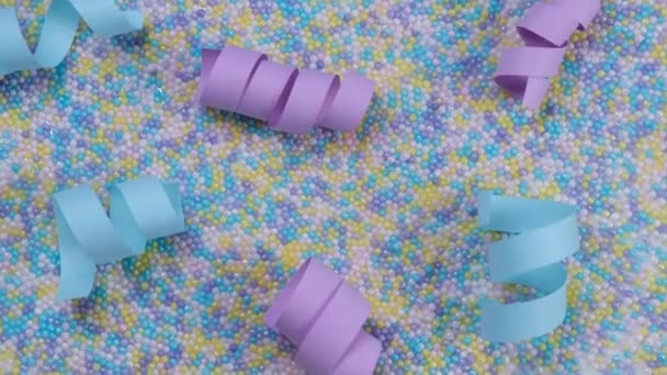 Fundal Festiv Multi Colorat Culori Pastelate Delicate Presărări Pentru Tort — Videoclip de stoc