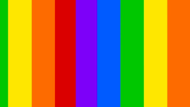 Rainbow Striped Animated Background Lgbt Colors High Quality Footage — Wideo stockowe