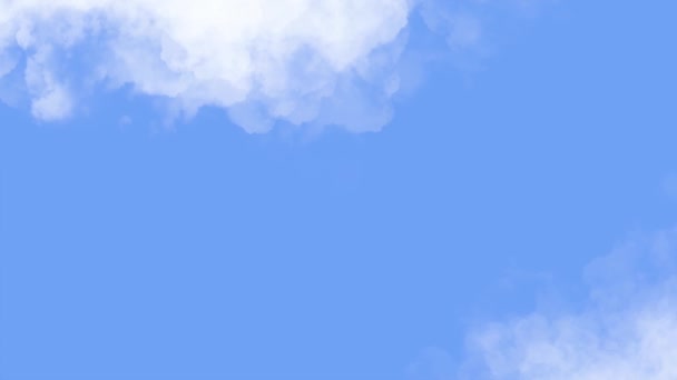 Nubes Flotando Través Del Cielo Azul Animación Imágenes Alta Calidad — Vídeos de Stock