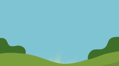 Çocuklar için yükselen güneş animasyonu. Yüksek kalite 4k görüntü