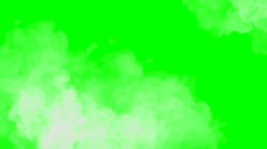 Animasyon Bulutları Yeşil Ekranda Hızlı Hareket Ediyor. Yüksek kalite 4k görüntü