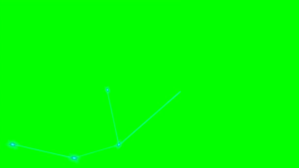 Ai人工知能ニューラルネットワーク 緑のクロマキー画面に挿入するためのデータセンター内のラック内のサーバーを介して移動する情報フローのデジタル化 関連トピック — ストック動画