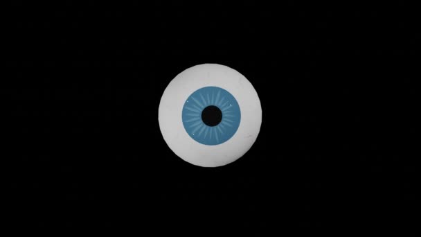 Funny Animation Spinning Eyeball Eye Looking Halloween Concept Observation Render — Stock Video