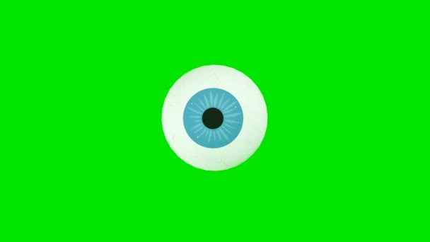 Забавная Анимация Вращающегося Глаза Глаза Смотрящих Вокруг Концепция Хэллоуина Наблюдение — стоковое видео