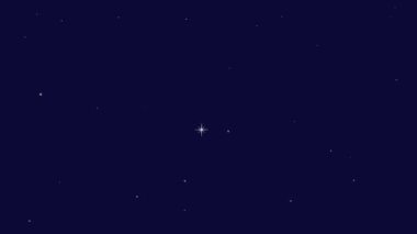 Gece yarısı gökyüzü sayısız astronomik nesne ile doludur. Mavi, mor ve elektrik mavisi yıldızlar karanlıkta çarpıcı bir olay yaratırlar.