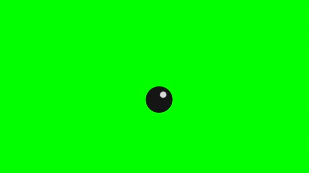 Animação Computação Gráfica Olho Pupila Olhando Fundo Chave Croma Verde — Vídeo de Stock