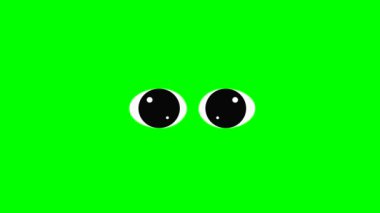 Çizgi filmdeki basit, göz kırpan kızgın gözler yeşil ekran eklentisi, yeşil ekran grafikleri hava durumu ikonu süper yüksek çözünürlük. Yüksek kalite 4k görüntü