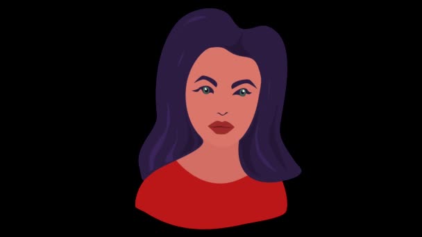 Lip Syncing Facial Animation Για Αφήγηση Είμαι Επικεφαλής Του Γυναικείου — Αρχείο Βίντεο