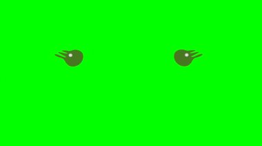 Çizgi filmdeki basit göz kırpan yeşil ekran, krom anahtar yeşil ekran grafik hareketi süper yüksek çözünürlüklü. Yüksek kalite 4k görüntü