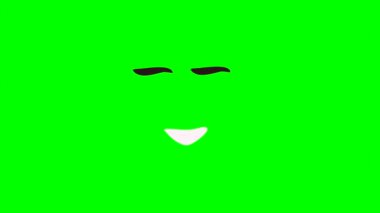 Çizgi film gözleri ve konuşan ağız ya da yeşil ekran eklentisi için komik yüz, krom anahtar yeşil ekran hareketli grafikler 3D video animasyonu. Yüksek çözünürlüklü. Yüksek kalite 4k görüntü