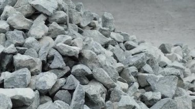 Gabion için bir moloz yığını ya da inşaat için yakın çekim. Yüksek kalite 4k görüntü