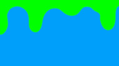 Su veya mavi sıvıyla yeşil krom anahtar arka planda çocuksu bir ekran geçişi. Yüksek kalite 4k görüntü