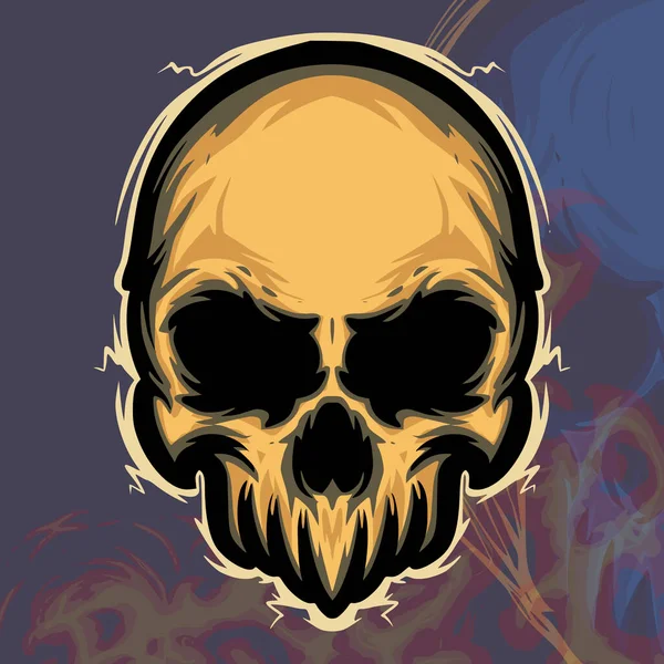 Vecteur Logo Illustration Crâne — Image vectorielle