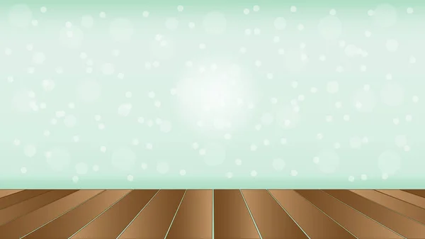 Χιόνωση Αστέρι Φως Θαμπάδα Ξύλινο Πάτωμα Για Δείξει Προϊόν Διάνυσμα — Διανυσματικό Αρχείο