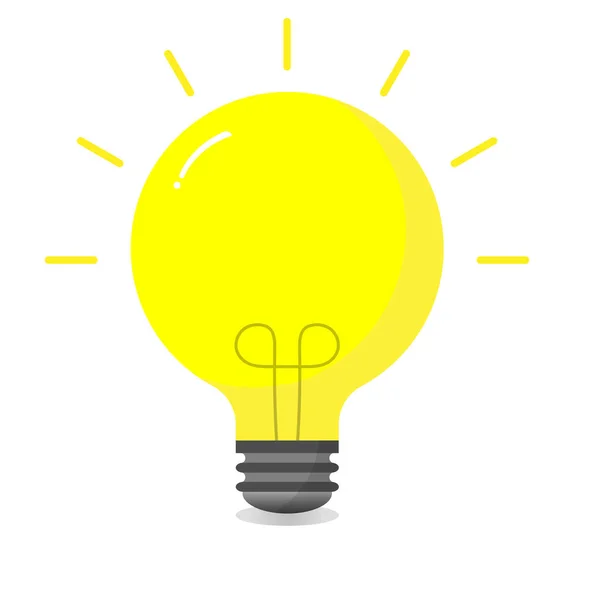 黄色の電球明るい創造的なアイデアベクトルを分離取得 — ストックベクタ