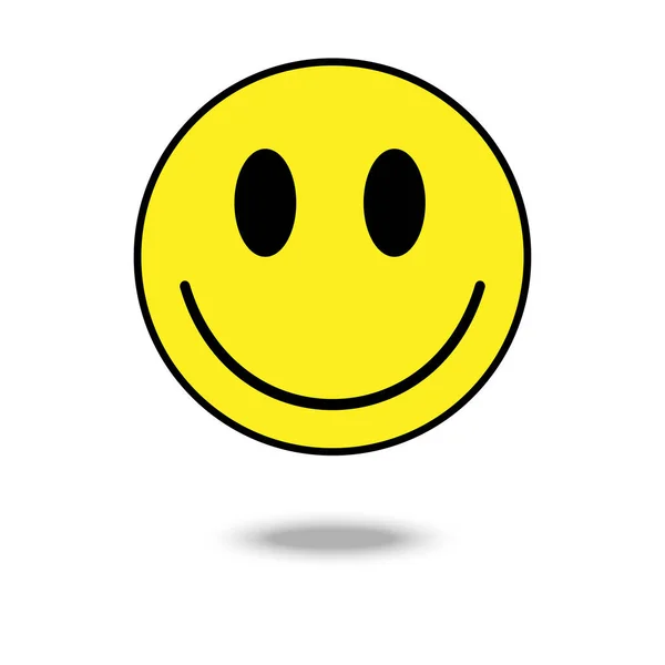 Mutlu Gülümseme Yüzü Ikon Vektörü Izole — Stok Vektör