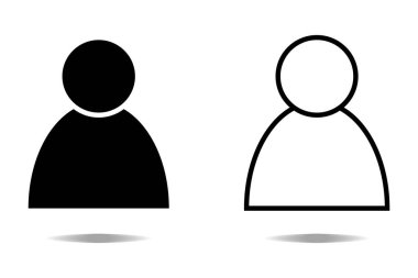 Erkek simgesi siyah düz vektör izole edildi