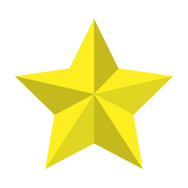 Yellow Star Icon Vector Isolated — Stock Vector